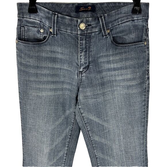 Seven7 Women's 8 (32 x 32) Bootcut Jeans Stretch Slim Medium Wash Mid Rise - Picture 3 of 11